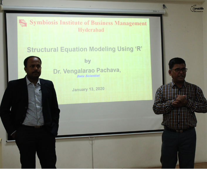 Dr. Vengalarao and Dr. Rajkumar Pillay discussing on SEM - SIBM-H